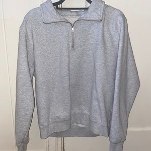 Brandy Melville grey quarter zip